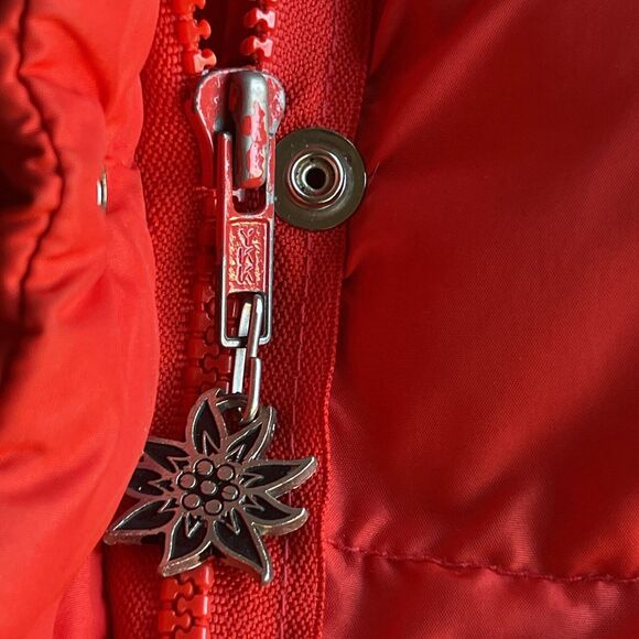 Alpine Designs Puffer Jacket Girl Size 12 Red Full Zip USA Down Ski Winter Nylon - Picture 4 of 13